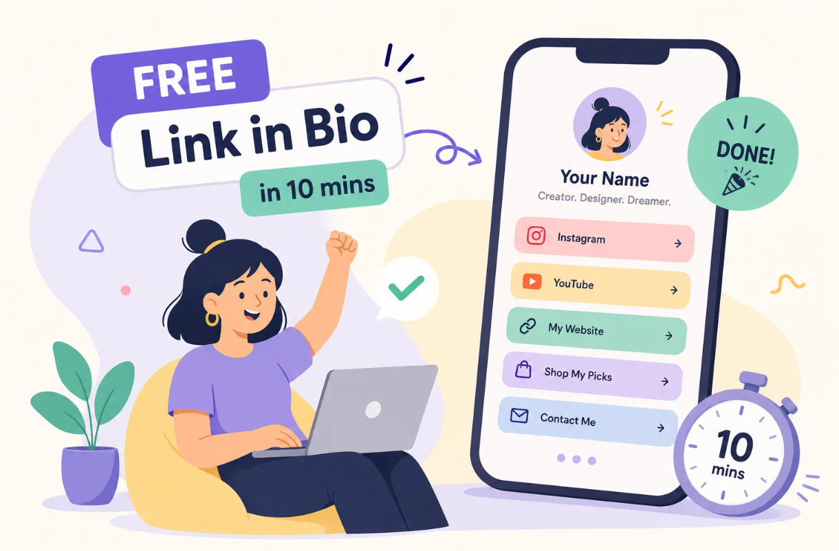 How to Set Up a Free Link-in-Bio Page in 10 Minutes